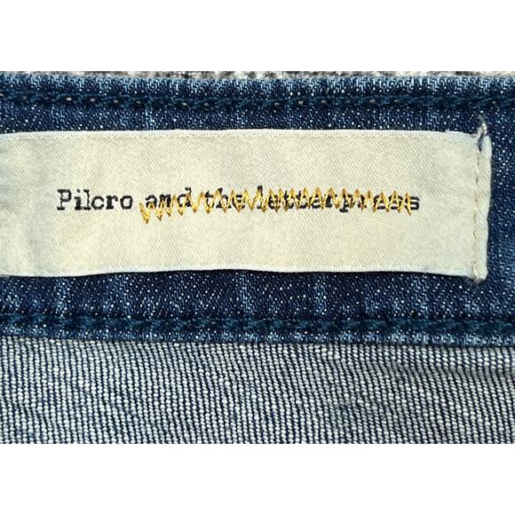 Pilcro Anthropologie Low-Rise Jean Shorts Sz 0/25" Blue Y2K Stretch Denim Jorts - Picture 10 of 12